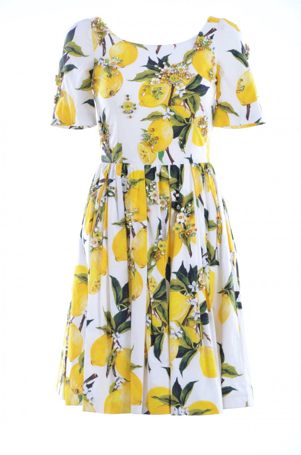 dolce gabbana lemon print dress