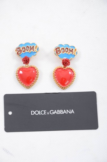 Dolce & Gabbana Pendientes Corazón Comic Mujer - WEL2C1 W1111