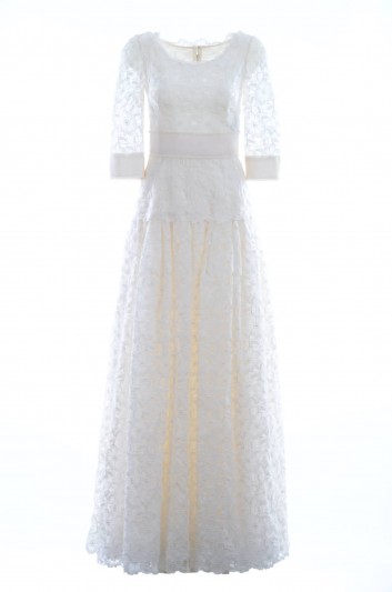 Dolce & Gabbana Women Silk Lace Long Dress - F6VI7T FGMC3