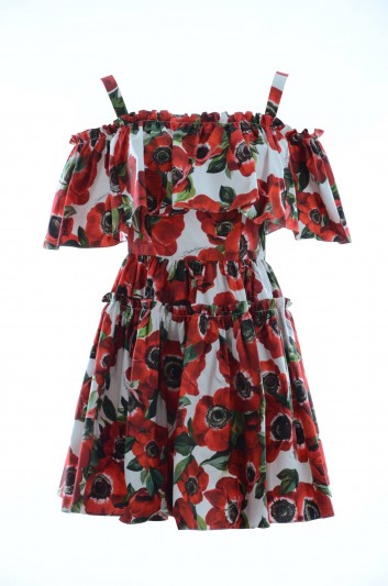 Dolce & Gabbana Women Flowers Straps Mini Dress - F63X7T HS5DP