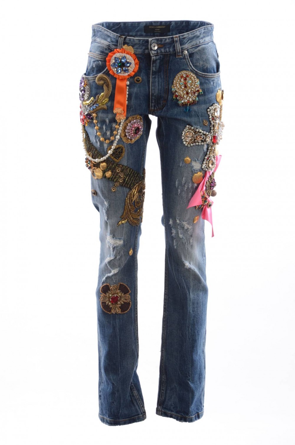 Dolce & Gabbana Women Denim Trousers FTAVBZ G8T36