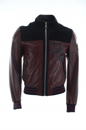 Dolce & Gabbana Men Leather Jacket - G9JZ5Z FUL89