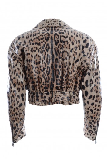 Dolce & Gabbana Men Leather Animal Print Jacket - G9RT9L GEM60