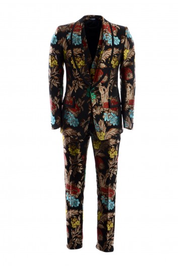Dolce & Gabbana Men Flowers 3 Pieces 1 Button Suit - GK6YMT HJMFB