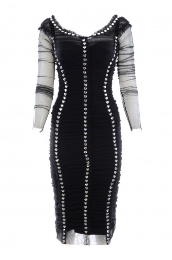 Dolce & Gabbana Women Long Heart Jewels Dress - F6C0AZ FLEAA