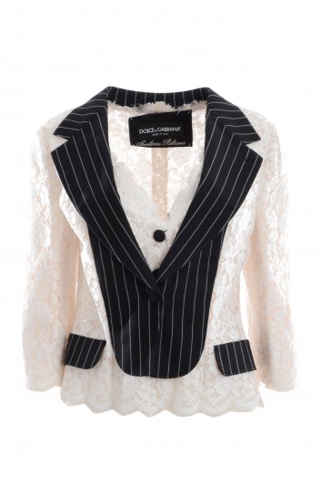 Dolce & Gabbana Women Laced Bicolor Blazer - J2ABTT HLMEJ