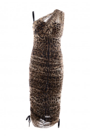 Dolce & Gabbana Vestido Largo Leopardo Mujer -F6D9YT FSEGZ