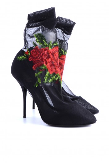 Dolce & Gabbana Zapatos Flores Tacón Mujer - CT0727 AO172