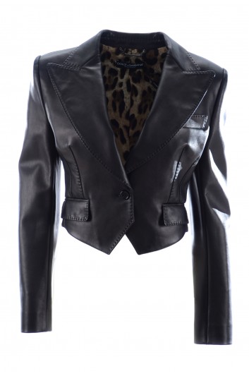 Dolce & Gabbana Women Short Leather Jacket - F29HTL HULJ8
