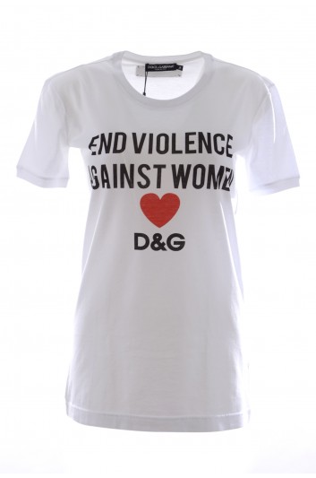 Dolce & Gabbana Women "Heart" Short Sleeve T-shirt - F8K74T FH732