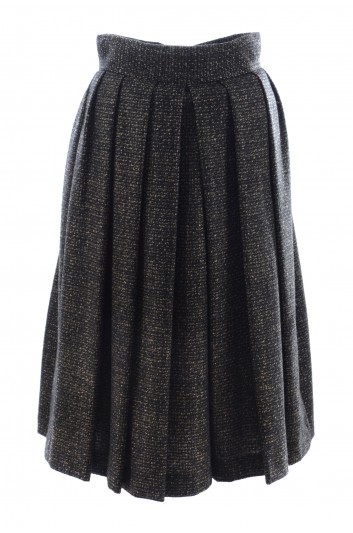Dolce & Gabbana Women Long Pleated Wool Skirt - F4BVZT FMMF5