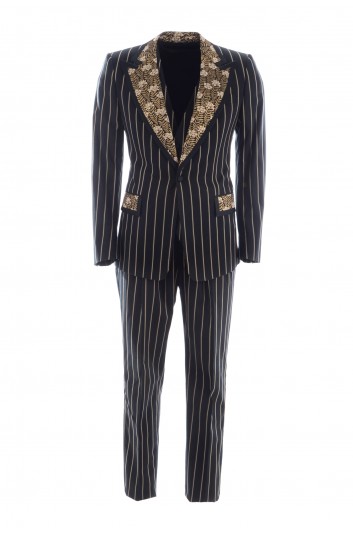 Dolce & Gabbana Men Striped Embroidered Suit - GKV4HT FRRDH