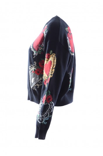 Dolce & Gabbana Jersey Corazones Mujer - FX435T JAMUN