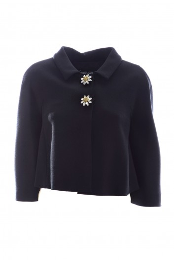 Dolce & Gabbana Women Flower Jewel Buttons Jacket - F28F4Z FURE2