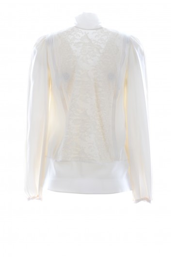 Dolce & Gabbana Women Lace Long Sleeve Shirt - F7T12T FUABF
