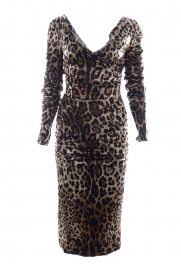 Dolce & Gabbana Women Animal Print Long Dress - F66F1T FSRKJ