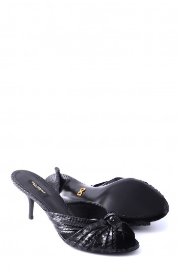 Dolce & Gabbana Women Python Heeled 3cm Sandals - CR1045 A2043