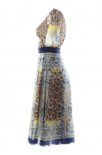 Dolce & Gabbana Women Animal Print Long Dress - F67P7T GDH49