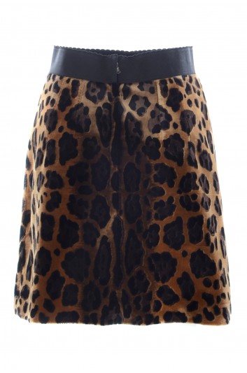 Dolce & Gabbana Women Fur Animal Print Short Skirt - F4ABPZ GD77F
