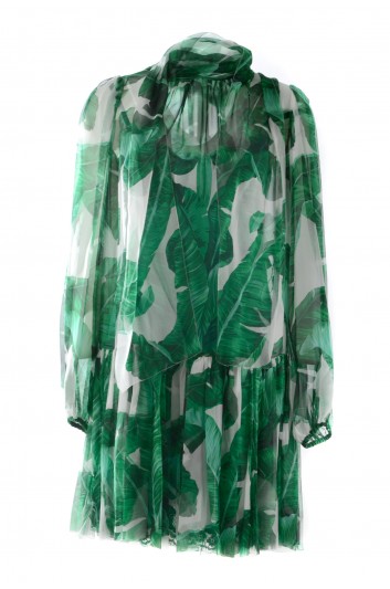 Dolce & Gabbana Women Leaves Mid-Length Dress - F6YW8T HS1DX
