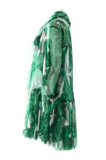 Dolce & Gabbana Women Leaves Mid-Length Dress - F6YW8T HS1DX