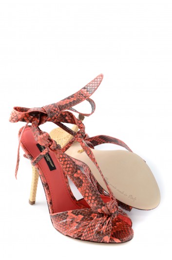 Dolce & Gabbana Women Heeled Snake Sandals - CR1016 A2043