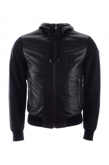 Dolce & Gabbana Men Hooded Leather Jacket - G9TS3L GEO40