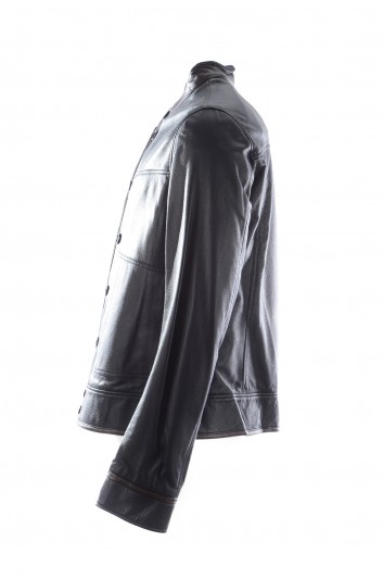 Dolce & Gabbana Men Leather Jacket - G9DR0L FUL1E