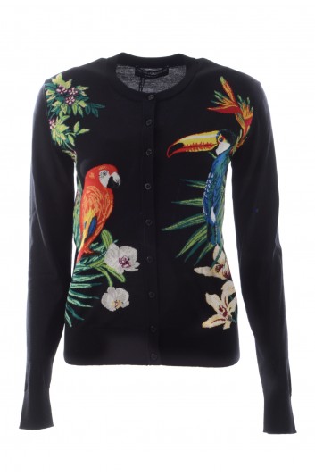 Dolce & Gabbana Women Tropial Birds Cardigan - FX619T JAM1V