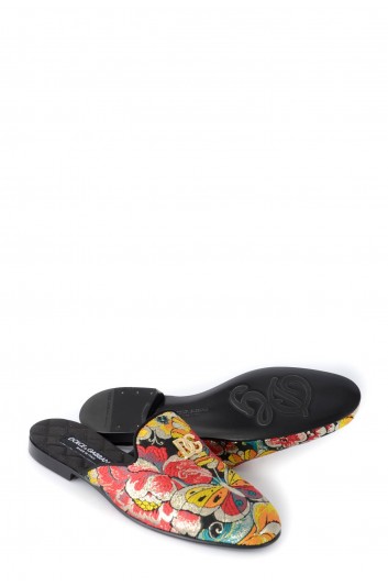 Dolce & Gabbana Jacquard Flowers Slippers - CI0142 AY270