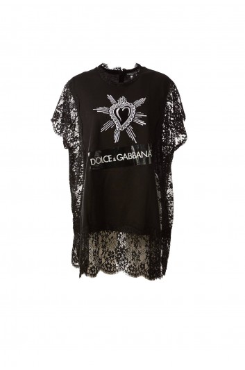 Dolce & Gabbana Camiseta Encaje sin Mangas Mujer - J8ABIZ G7YDQ