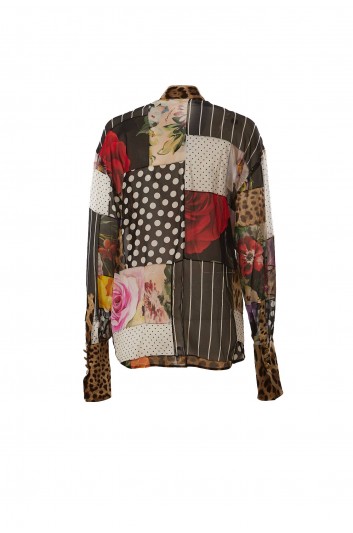 Dolce & Gabbana Women Patchwork Long Sleeve Shirt - F5O42T GDX84