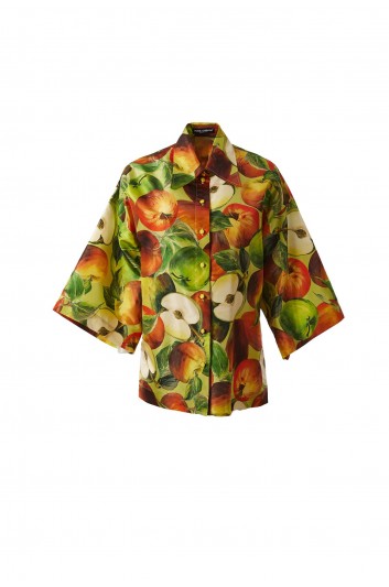 Dolce & Gabbana Women Apples Short Sleeve Shirt - F5P38T HS15X