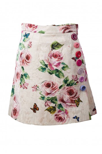 Dolce & Gabbana Women Roses Mini Skirt - F4A6HT FSM9W