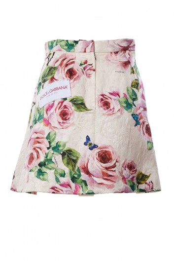 Dolce & Gabbana Women Roses Mini Skirt - F4A6HT FSM9W