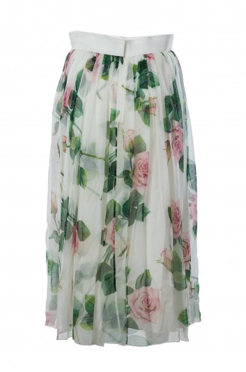 Dolce & Gabbana Women Long Roses Skirt - F4AWRT HS19S