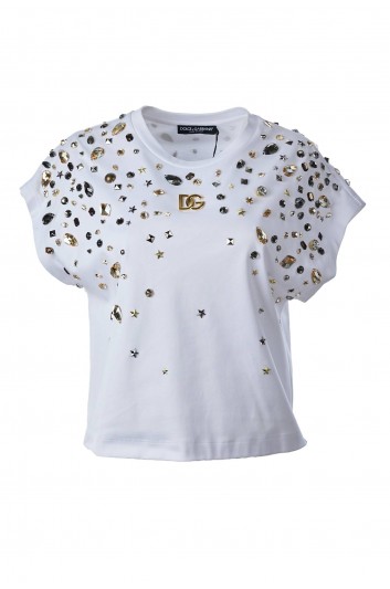 Dolce & Gabbana Women Jewels Short Sleeve T-shirt - F8Q56Z G7C6K