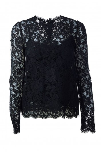 Dolce & Gabbana Women Lace Long Sleeves Top - F7M48T FLM9V