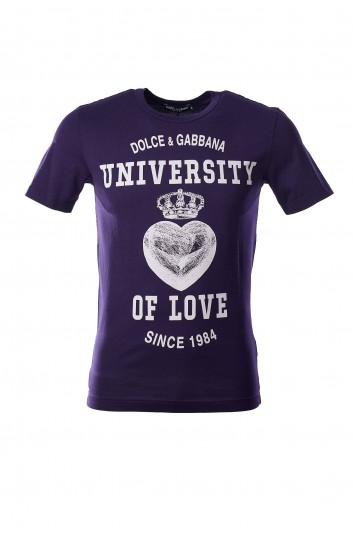 Dolce & Gabbana Men "University" Short Sleeve T-shirt - G8HL0T FH72Q