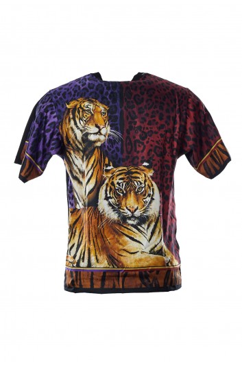 Dolce & Gabbana Men Tigers Short Sleeve T-shirt - I8AEFZ G7CZ3