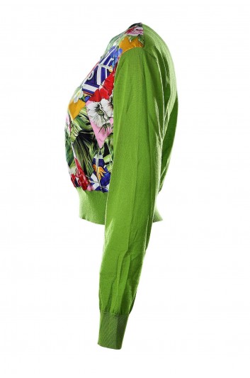 Dolce & Gabbana Women Flowers Patch Jumper - FXD39T JBMR1