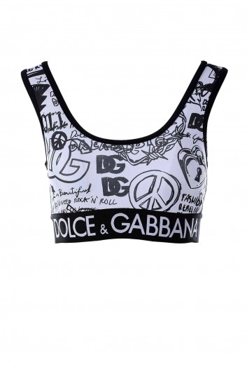Dolce & Gabbana Women Graffitti Print Sport Top - F75H7T G7FZW