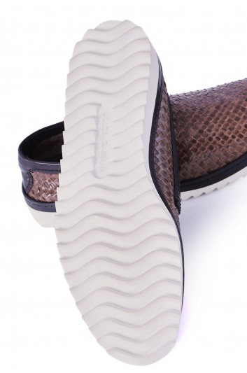 Dolce & Gabbana Zapatos Piel Trenzada Hombre - A50078 AH395