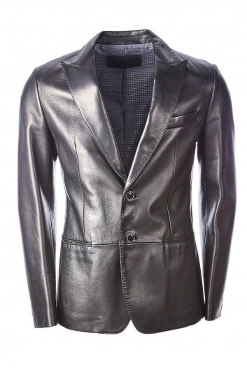 Dolce & Gabbana Men Leather Blazer Jacket - G2CG6L FUL21
