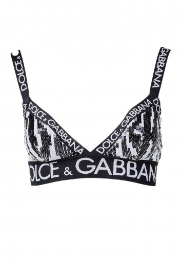 Dolce & Gabbana Sujetador Sport Lentejuelas Mujer - O1D38T FLSGI