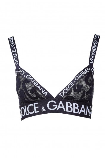 Dolce & Gabbana Sujetador Encaje Logo Mujer - O1D61T ONM61