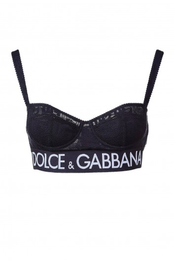 Dolce & Gabbana Sujetador Encaje Logo Mujer - O1D73T ONM60